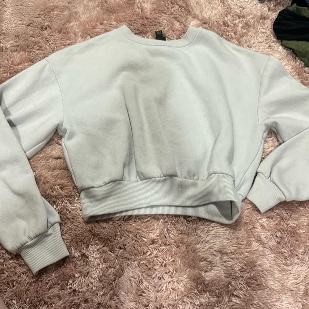 Light blue cropped sweatshirt